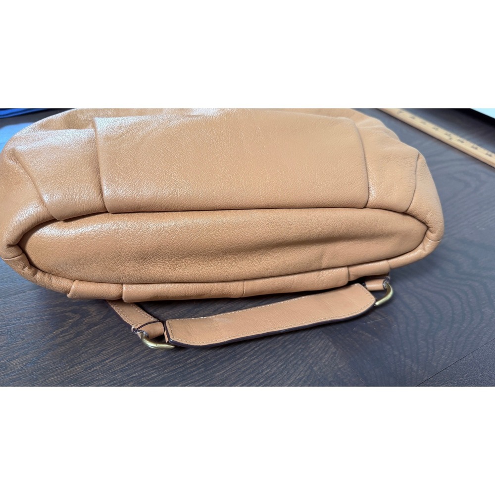 Coach Ashley Tan Camel Leather Satchel Crossbody Bag F23684 Gold Hardware - Picture 6 of 8